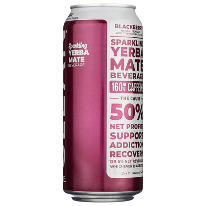 Berry Boost Sparkling Yerba Mate, Blackberry, 16 oz Can