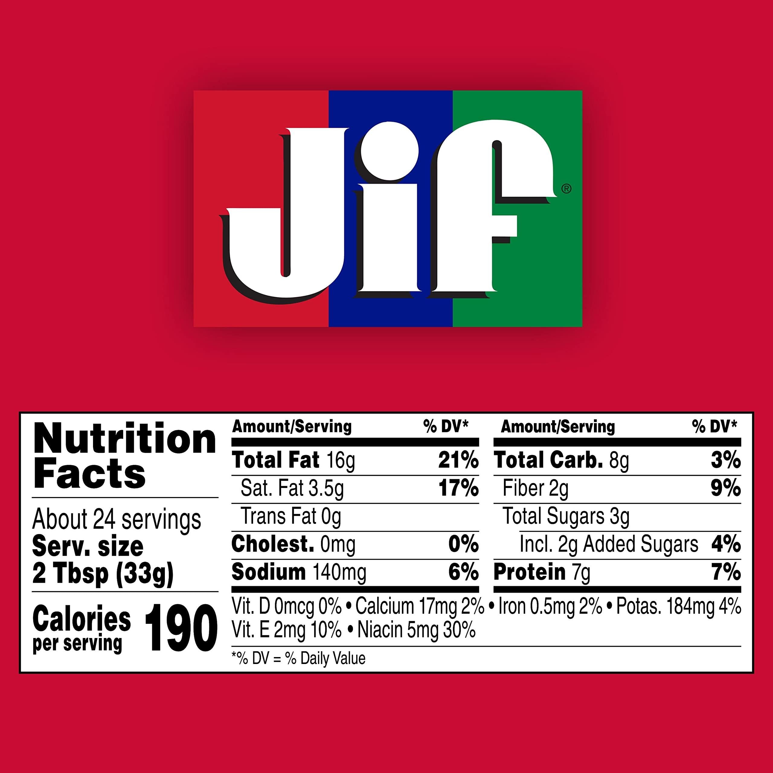 Jif Creamy Peanut Butter, 28 oz, Pack of 10, Gluten-Free - Jif