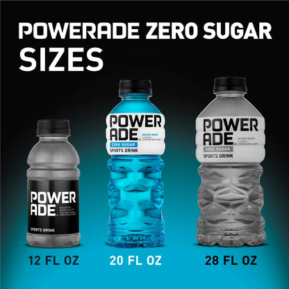 POWERADE ZERO Mixed Berry Electrolyte Drink, 20 fl oz, 24-Pack