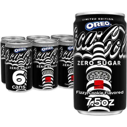 Coca-Cola Zero Sugar OREO Limited Edition 6-Pack Mini Cans - 7.5oz