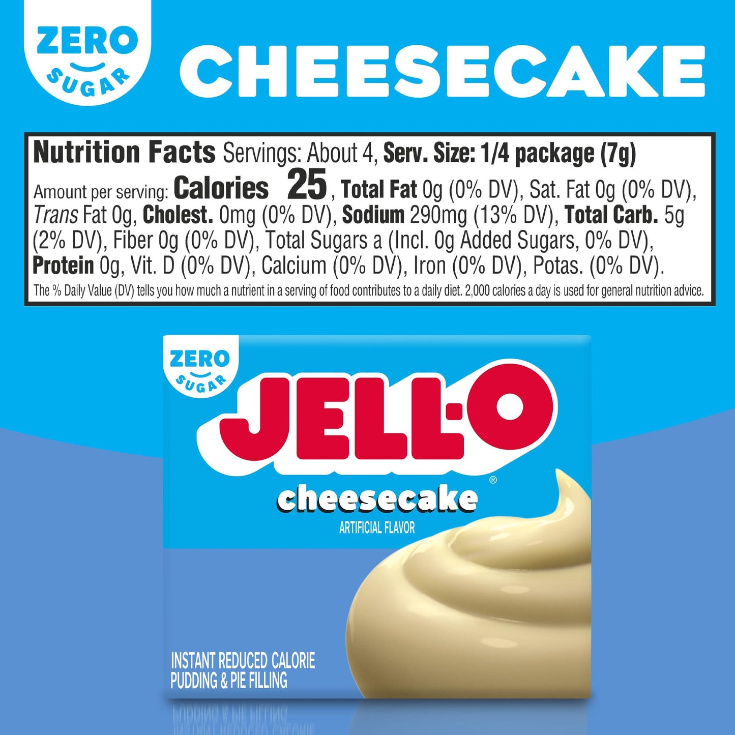 Jell-O Sugar-Free Cheesecake Pudding & Pie Filling - 6 Pack of 1 oz Boxes