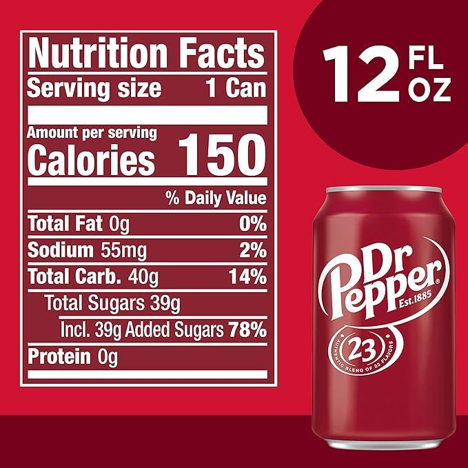 Dr. Pepper 12-Pack Cans - Bold Flavor in Every Sip