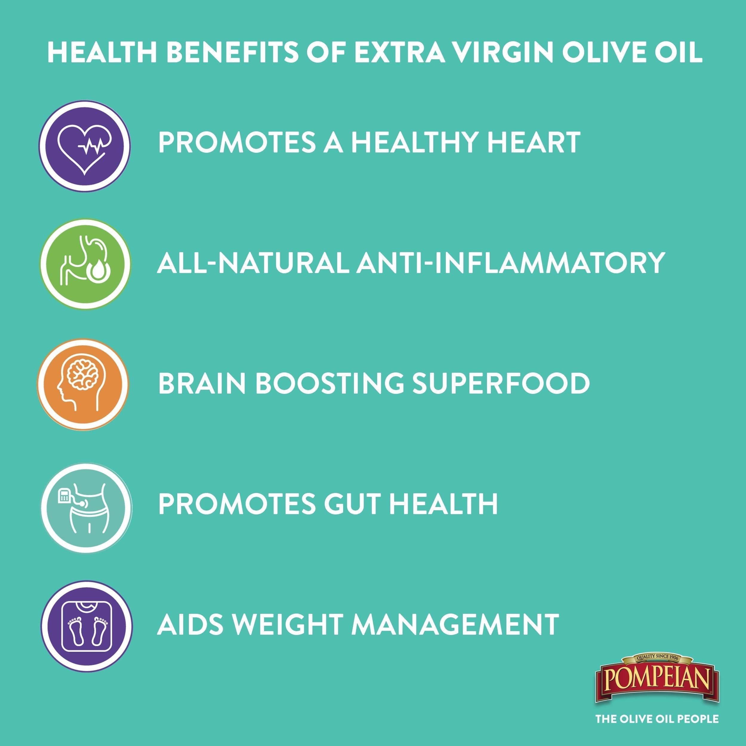 Pompeian Smooth Extra Virgin Olive Oil 6-Pack, 16 oz Each - Pompeian