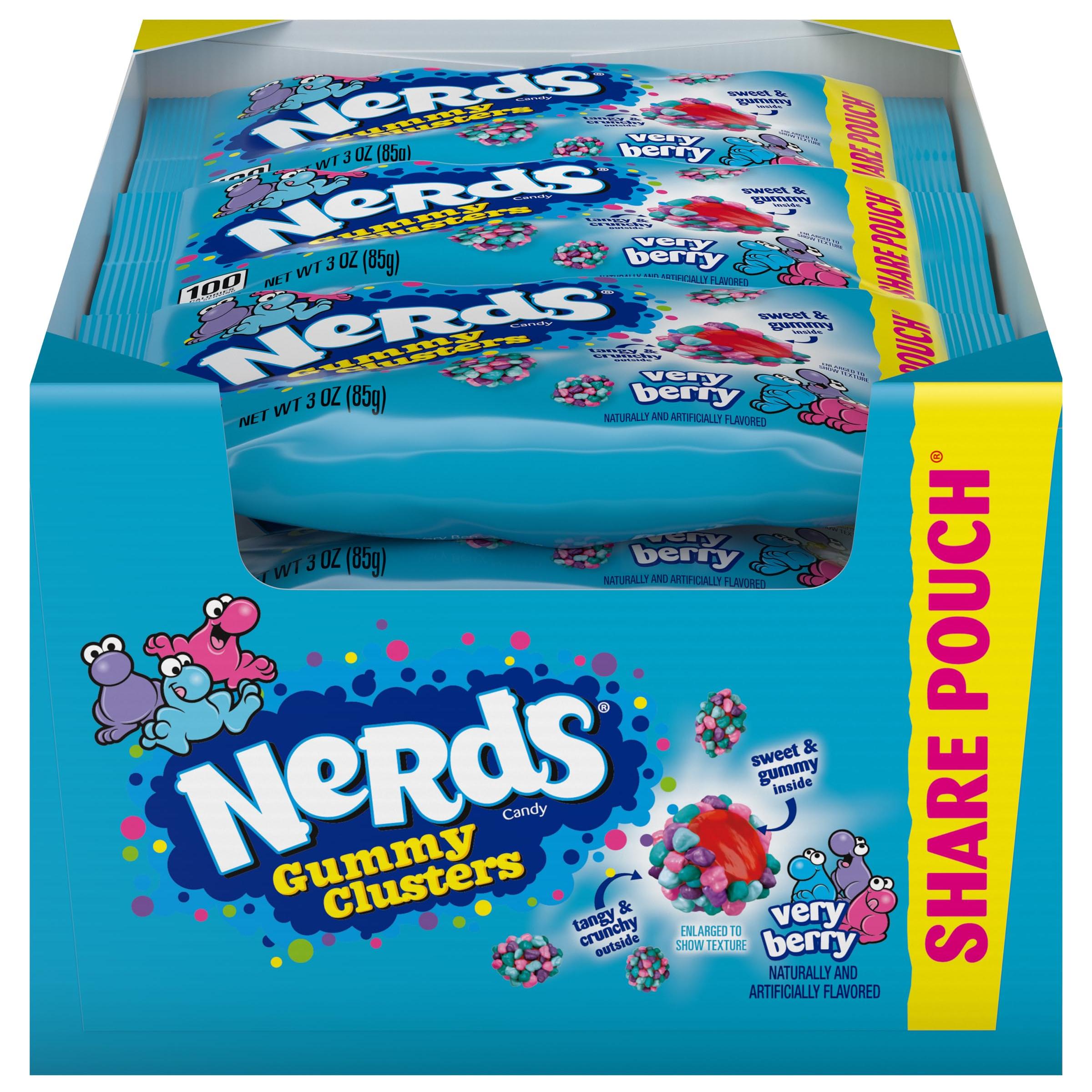 Very Berry Nerds Gummy Clusters Candy, 3 oz Bags (12 Pack) - Nerds