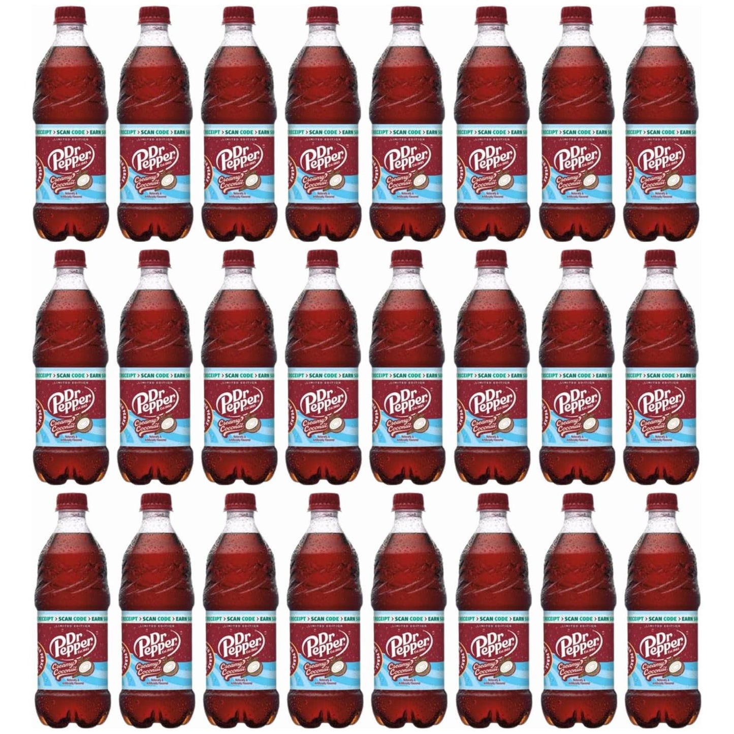 Dr. Pepper Creamy Coconut 20 oz Bottles (24-Pack)