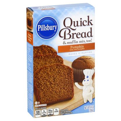 Pillsbury Pumpkin Quick Bread & Muffin Mix, 14-Ounce (Case of 12)