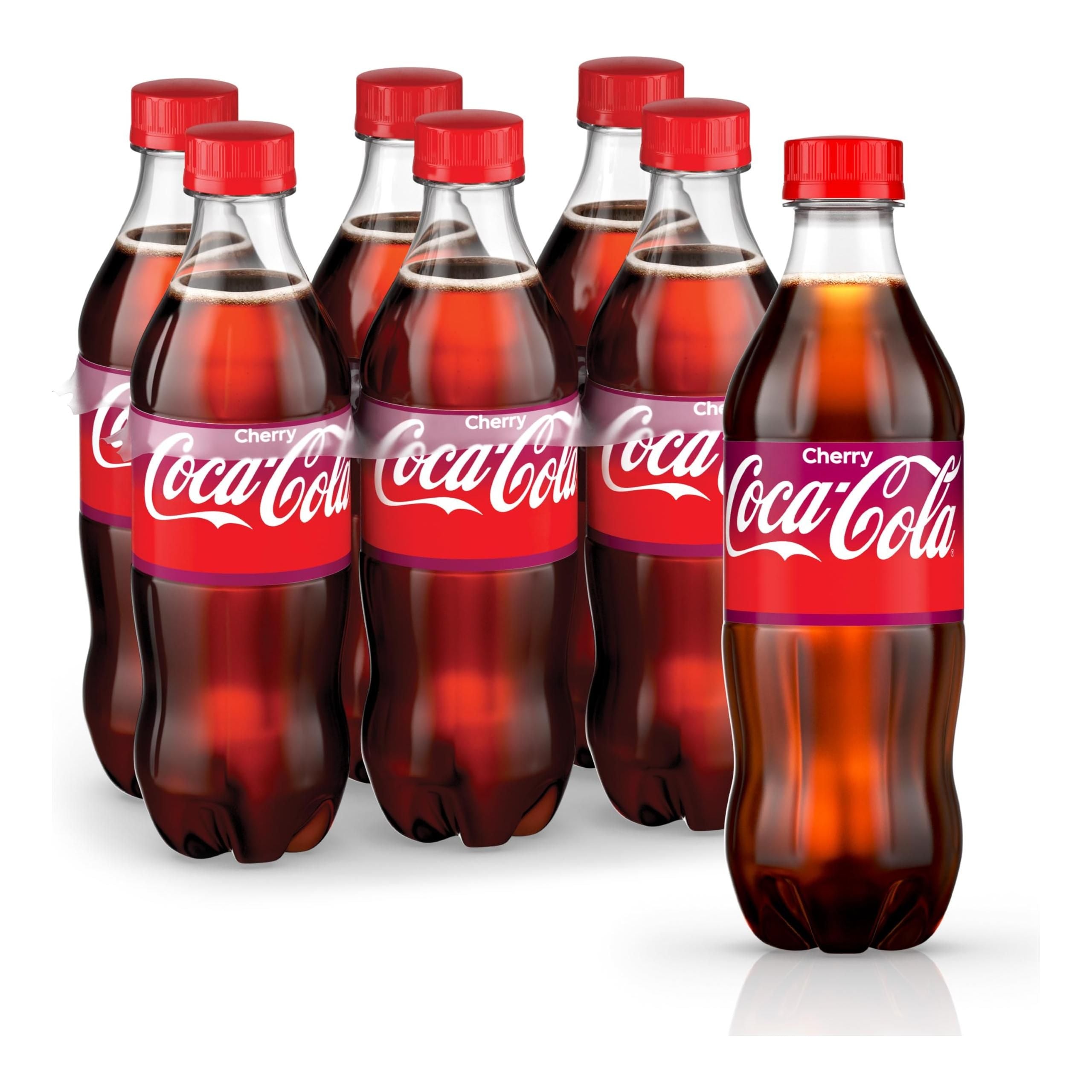 Cherry Coca-Cola Sparkling Soda, 16.9 fl oz, 6 Pack Bottles - Coca-Cola