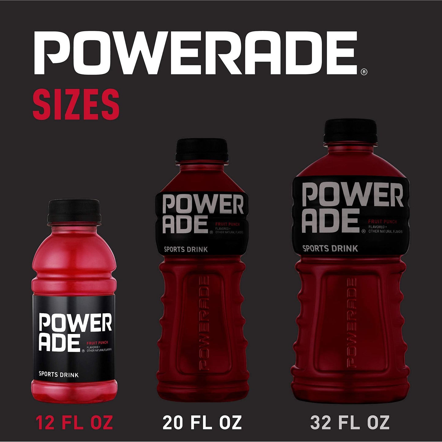 POWERADE Fruit Punch Beverage, 12 oz, 12 Count Pack