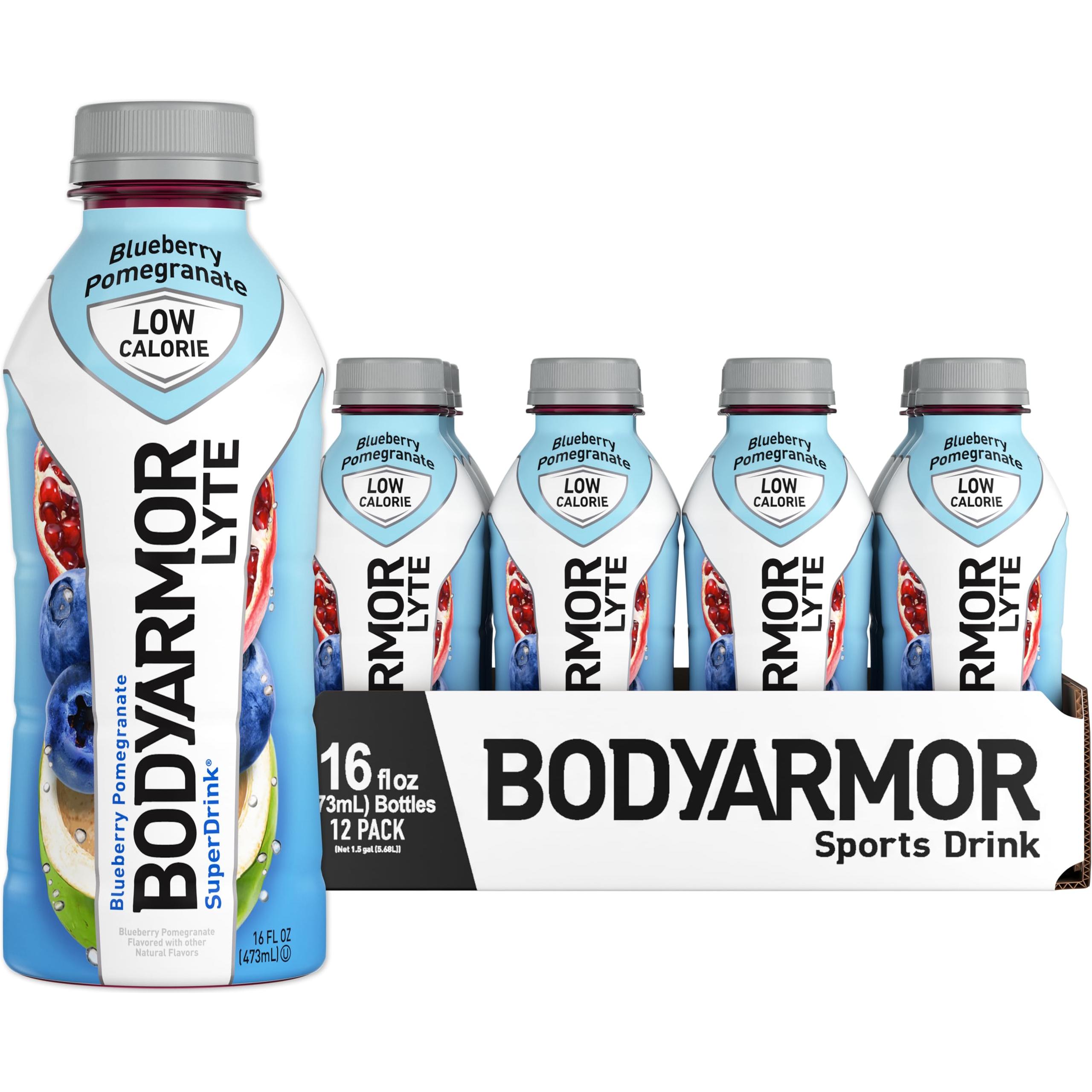 BODYARMOR LYTE Blueberry Pomegranate Sports Drink with Coconut Water - 16 Fl Oz Bottles (Pack of 12) - BODYARMOR