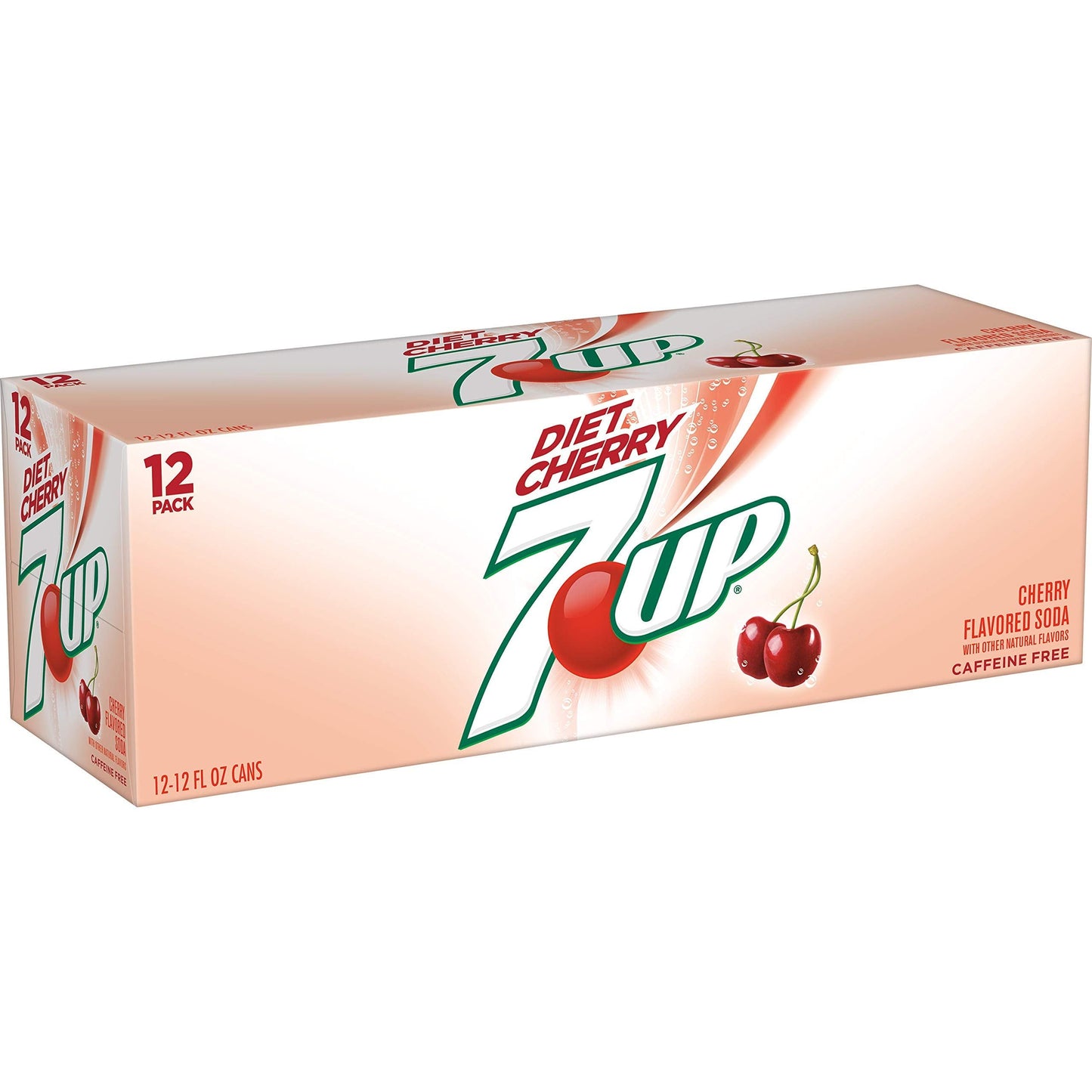 7UP Diet Cherry Soda - 12 Cans of Guilt-Free Refreshment, 12 fl oz Each