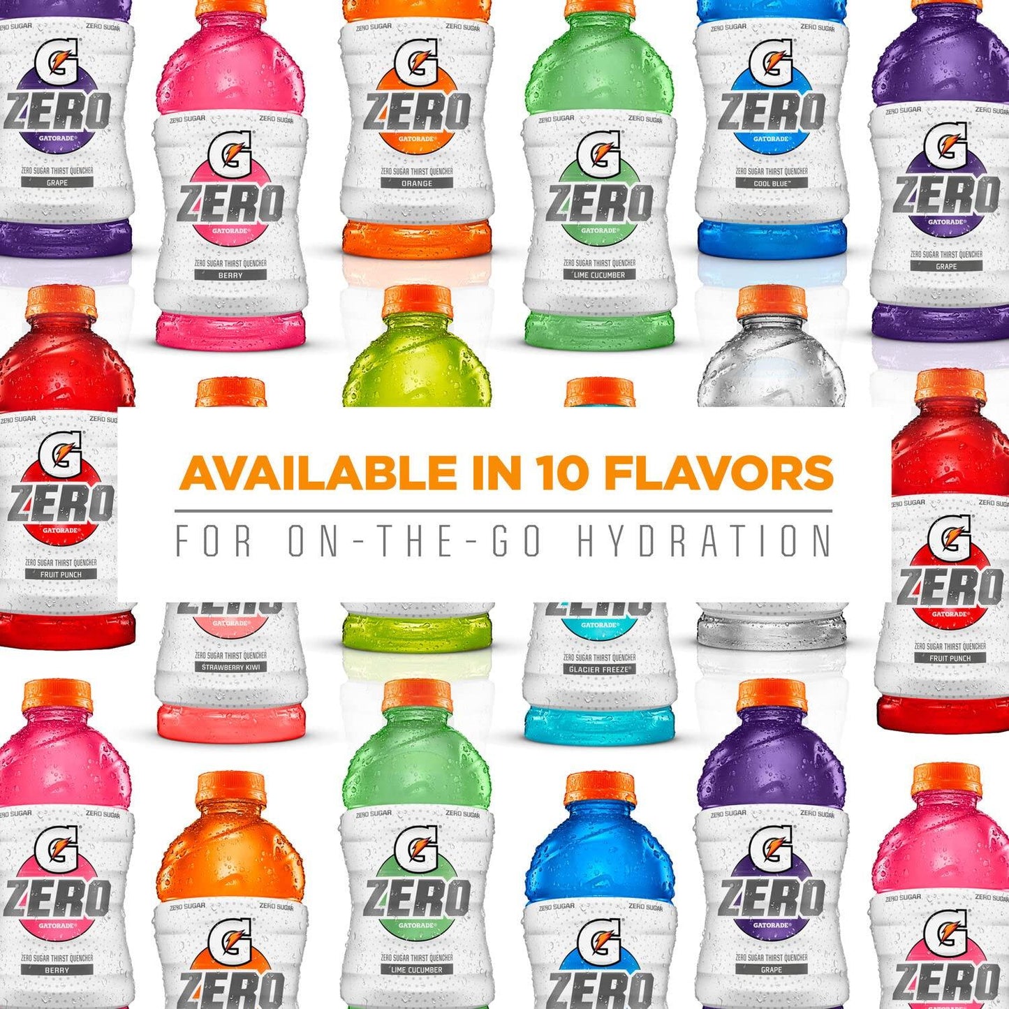 Gatorade Zero Sugar Thirst Quencher, Lemon-Lime, 20 Fl Oz (Pack of 12)