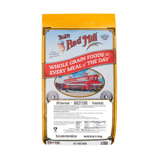 Bob's Red Mill Whole Grain Barley Flour, 25 lb Bag