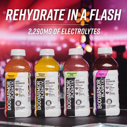 BODYARMOR Flash IV Tropical Punch Electrolyte Drink, 20 Fl Oz (12-Pack)