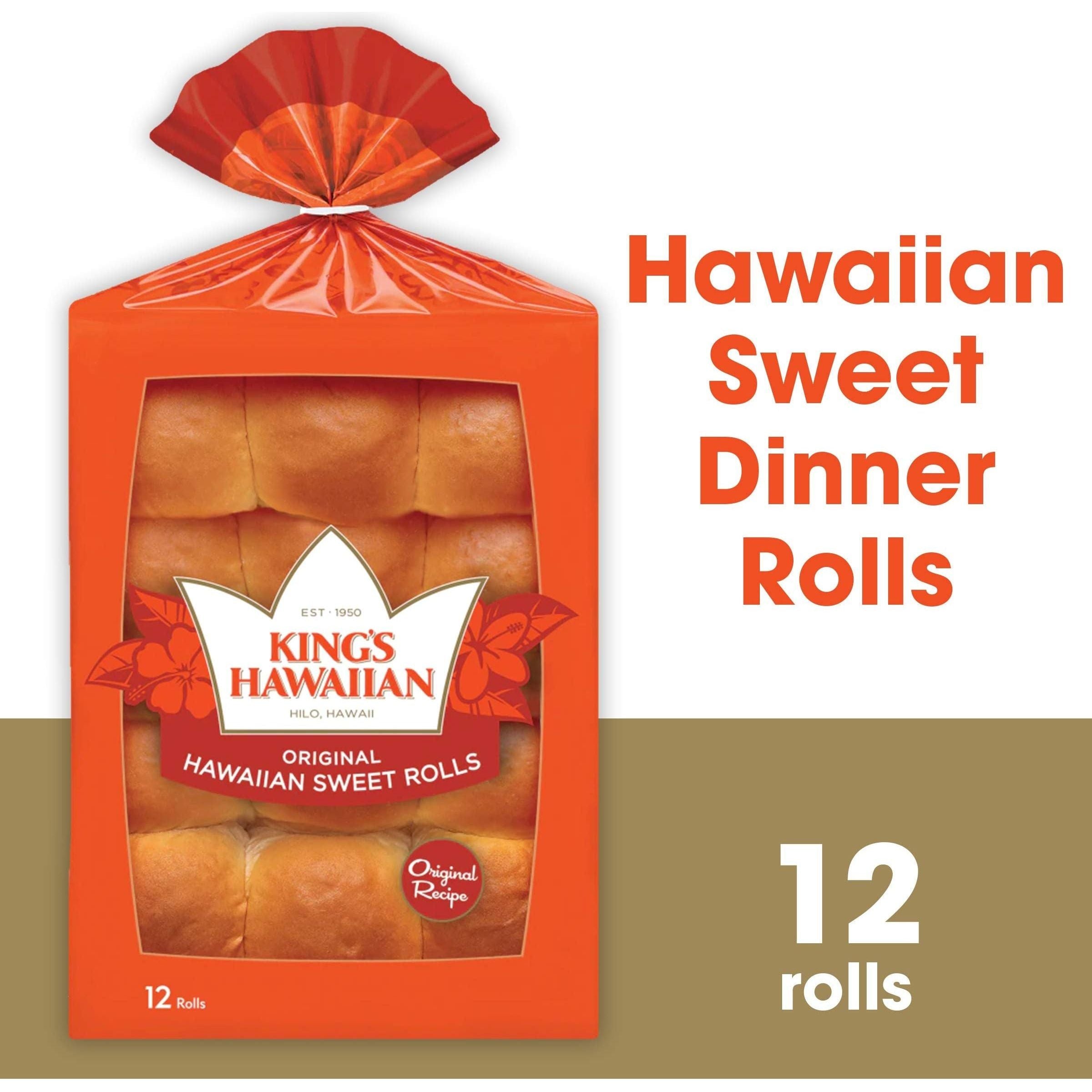 King's Hawaiian Sweet Dinner Rolls - 12 Pack - King's Hawaiian