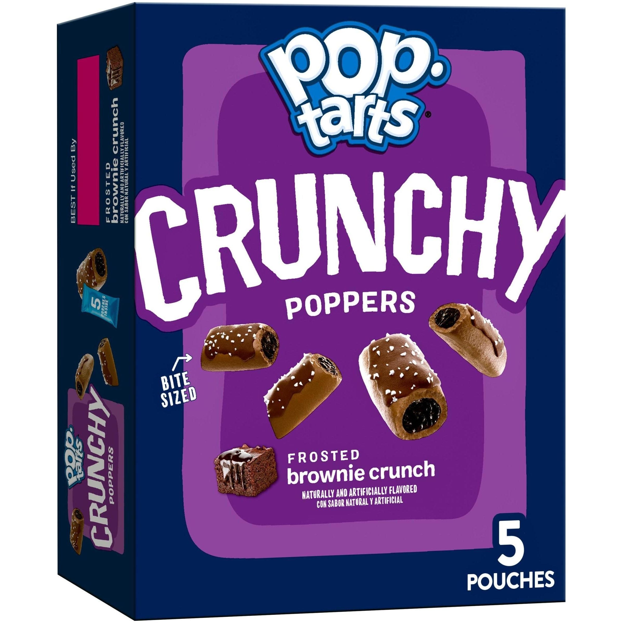 Pop-Tarts Brownie Crunch Snack Bites, Frosted Crunchy Poppers, Kids & On-the-Go Treats, 5oz Box (5 Pouches) - Pop-Tarts