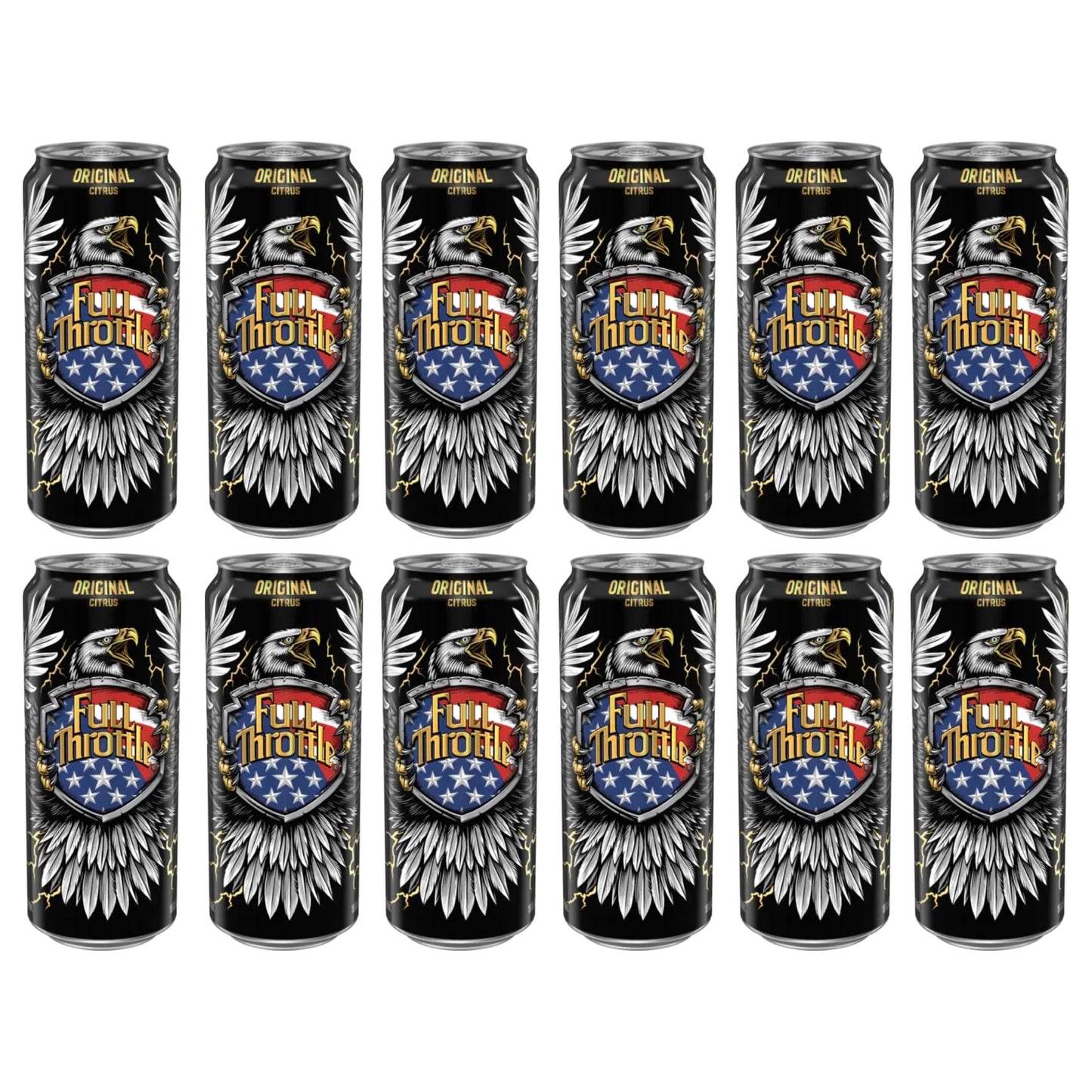 Full Throttle Citrus Energy Drink - Original Flavor | 16 Oz Cans (12-Pack)