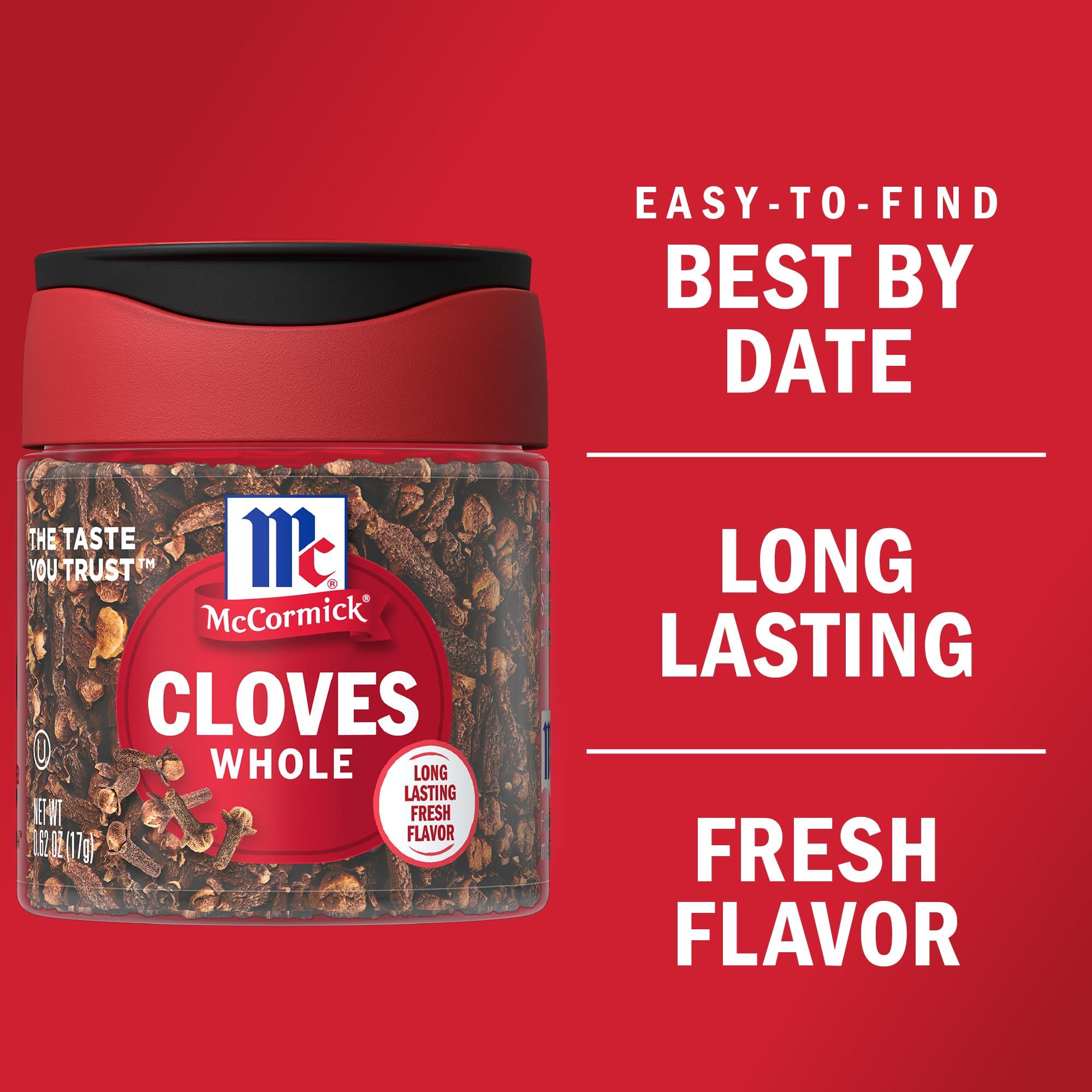 McCormick Hand-Selected Whole Cloves, 0.62 oz, 6-Pack - McCormick