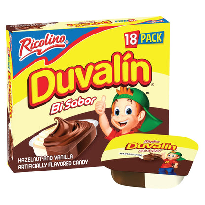 Ricolino Duvalin Hazelnut & Vanilla Creamy Delight Spread, 9.36 oz, 18 Count Box