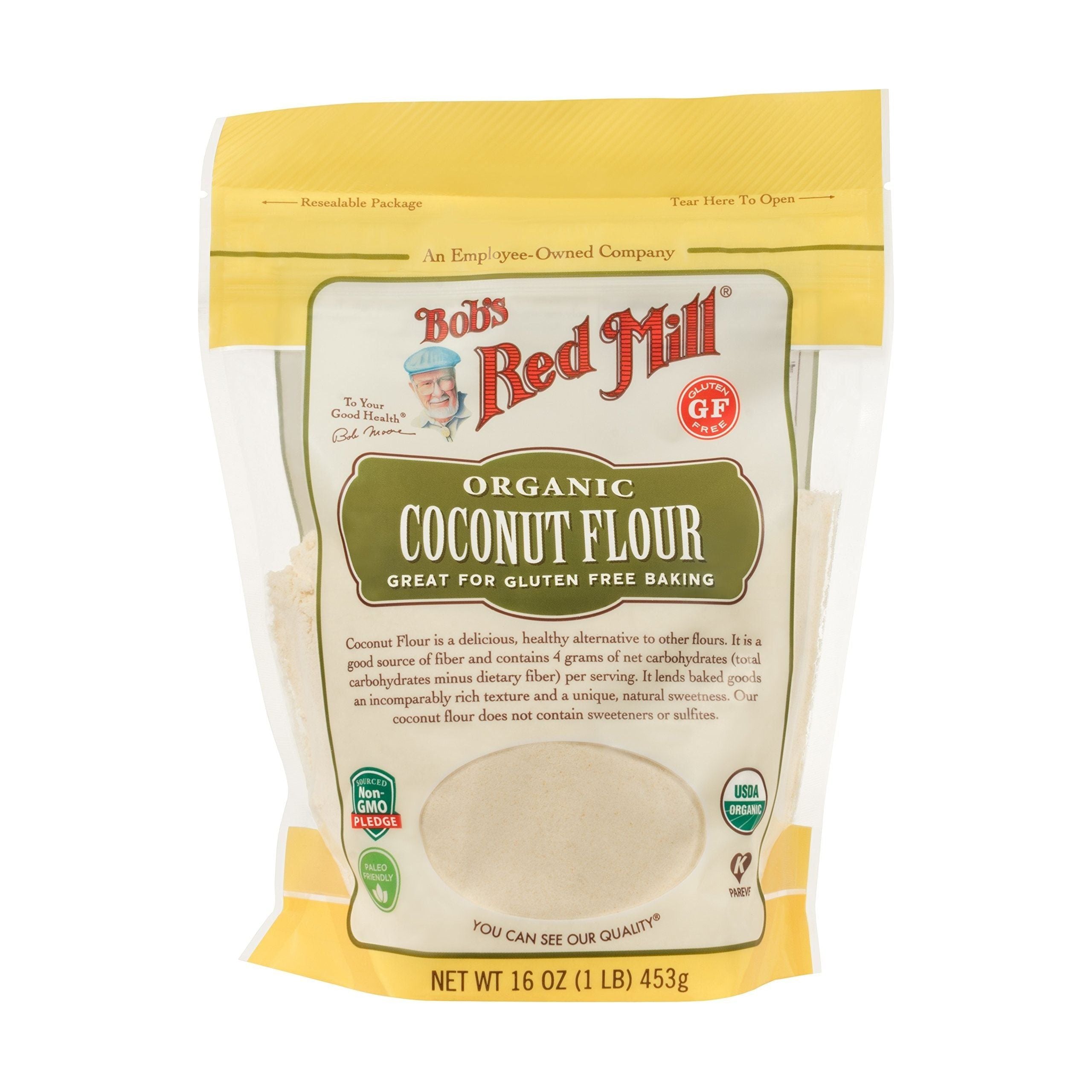 Bob's Red Mill Organic Coconut Flour, Gluten-Free, High-Fiber, 16 oz - Bob's Red Mill