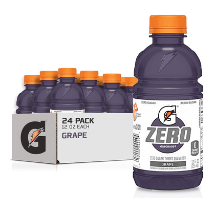 Gatorade Gatorade G Zero Thirst Quencher, Grape, 12 Fl Oz (Pack of 24)