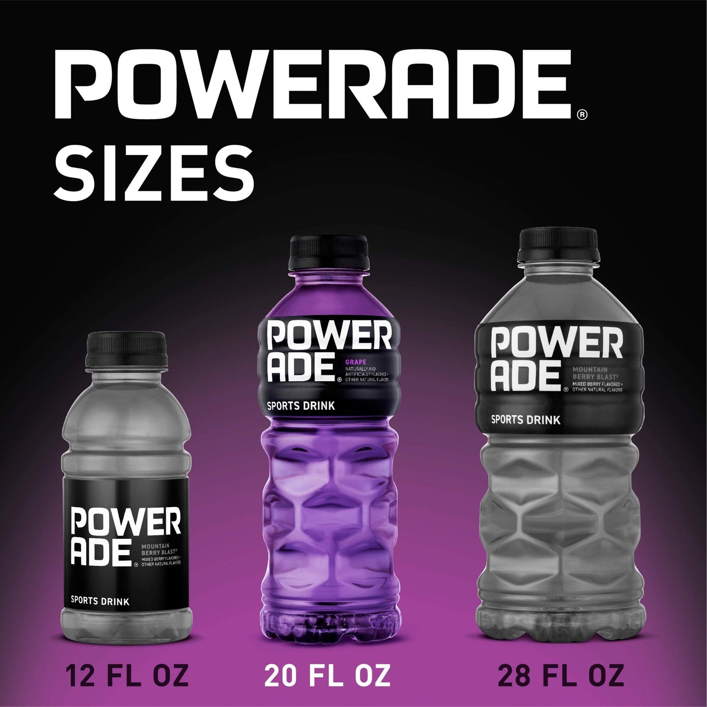 POWERADE Grape Sports Drink, 20 oz Bottles, 8-Pack