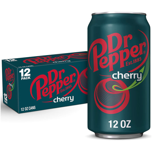 Dr Pepper Cherry Soda, 12 Fl Oz Cans, 12-Pack