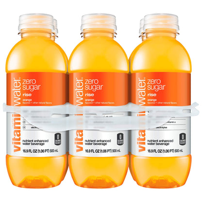 Vitaminwater Zero Rise Orange Flavored Hydration, 16.9 Fl Oz (Pack of 6)