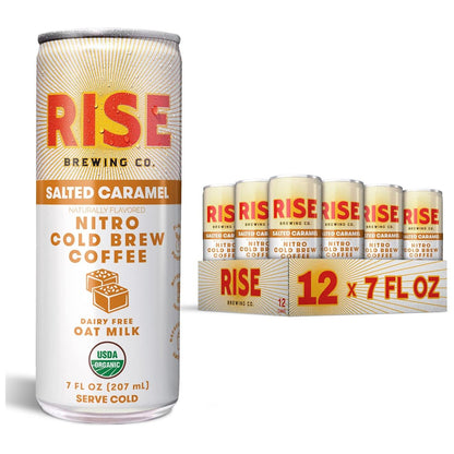 Rise Brewing Co Coffee Nitro Salted Caramel 7 fl oz - 12 Pack