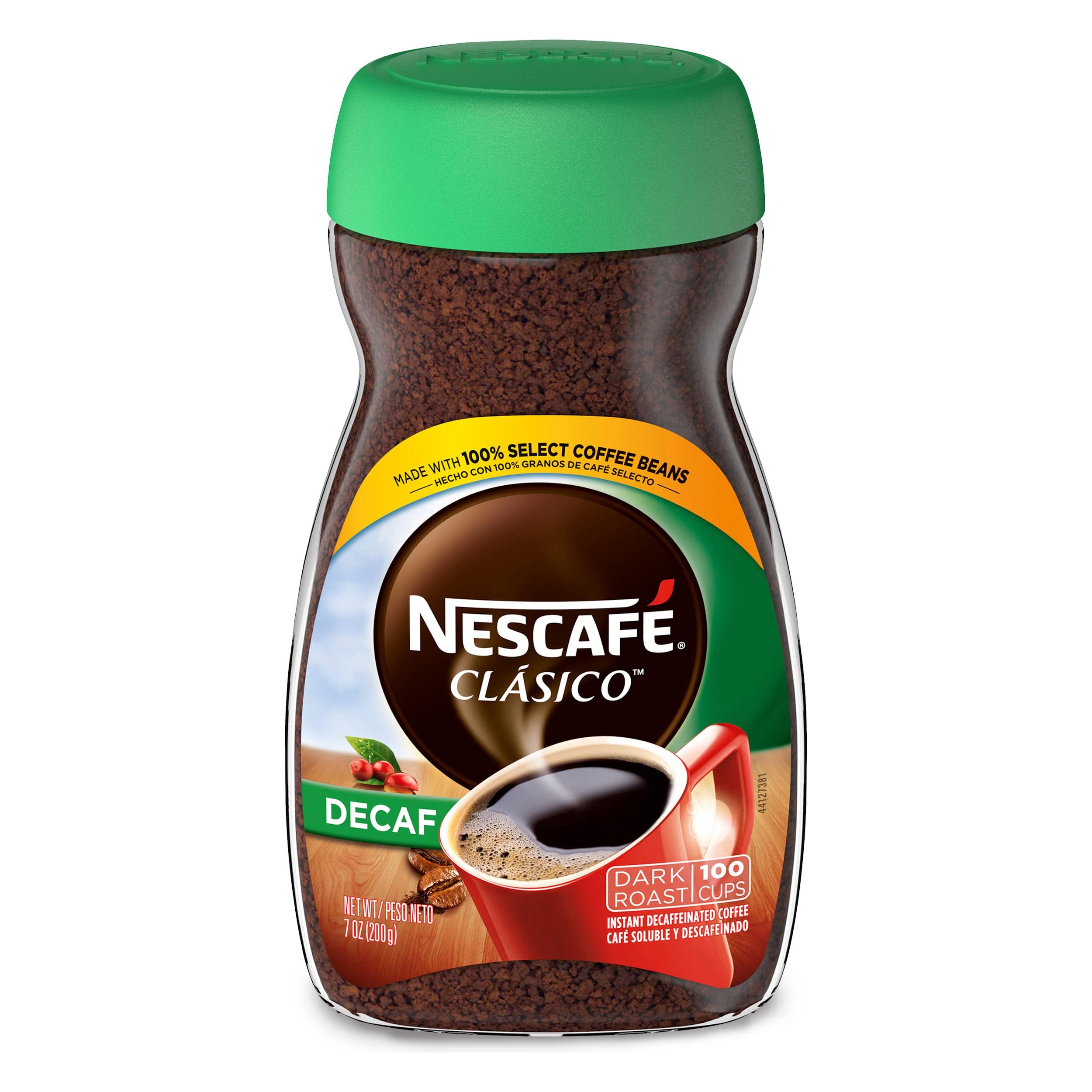 NESCAFÉ CLÁSICO Decaf Dark Roast Instant Coffee, 7 oz Jar (6 Pack) - NESCAFÉ