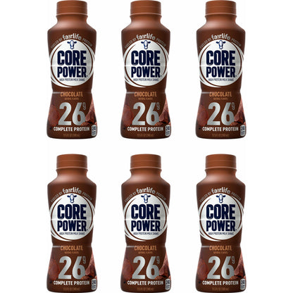 Fairlife Core Power Chocolate High Protein Milk Shake, 14 fl oz, (Pack of 6)