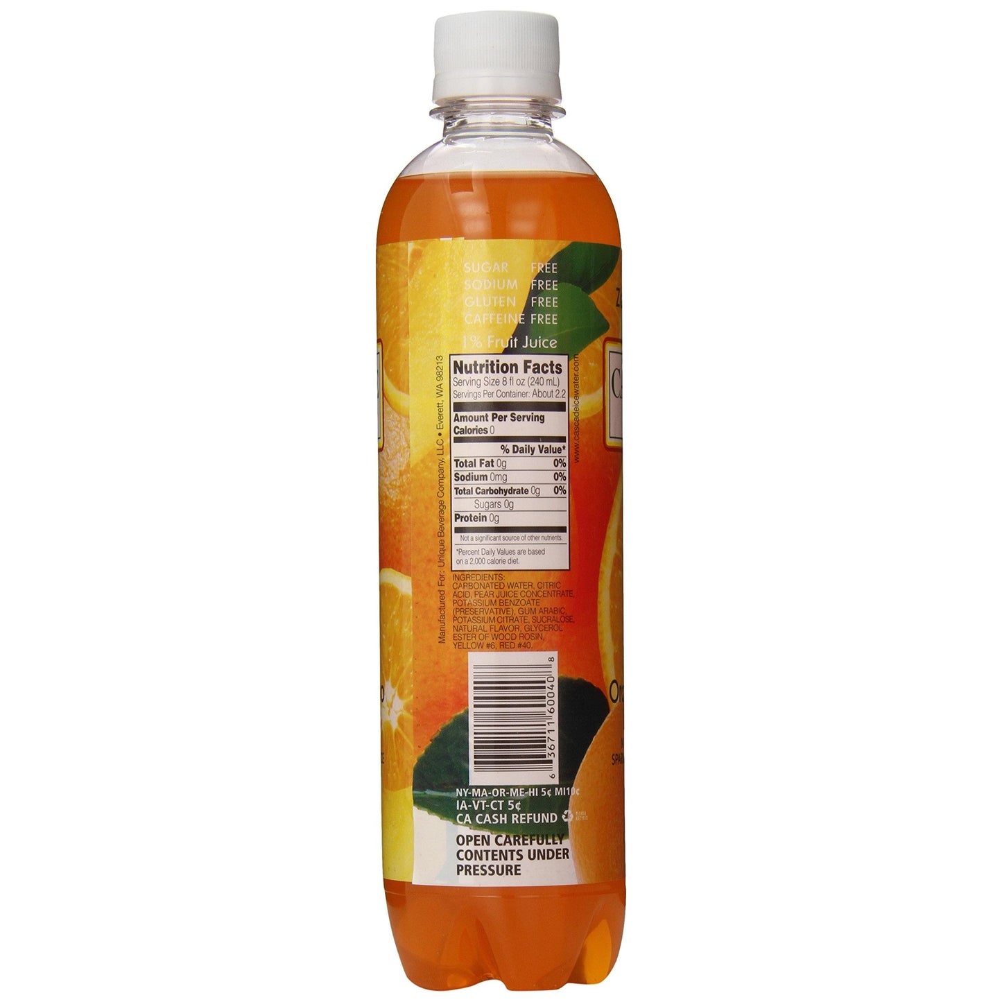 Tropical Bliss Orange Mango Sparkling Water, 17.2 Fl. Oz (Pack of 12)