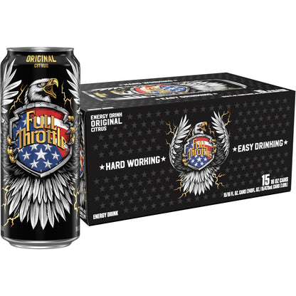 Full Throttle Citrus Burst: Power-Packed Energy Drink. 16 Fl oz (Pack of 15)