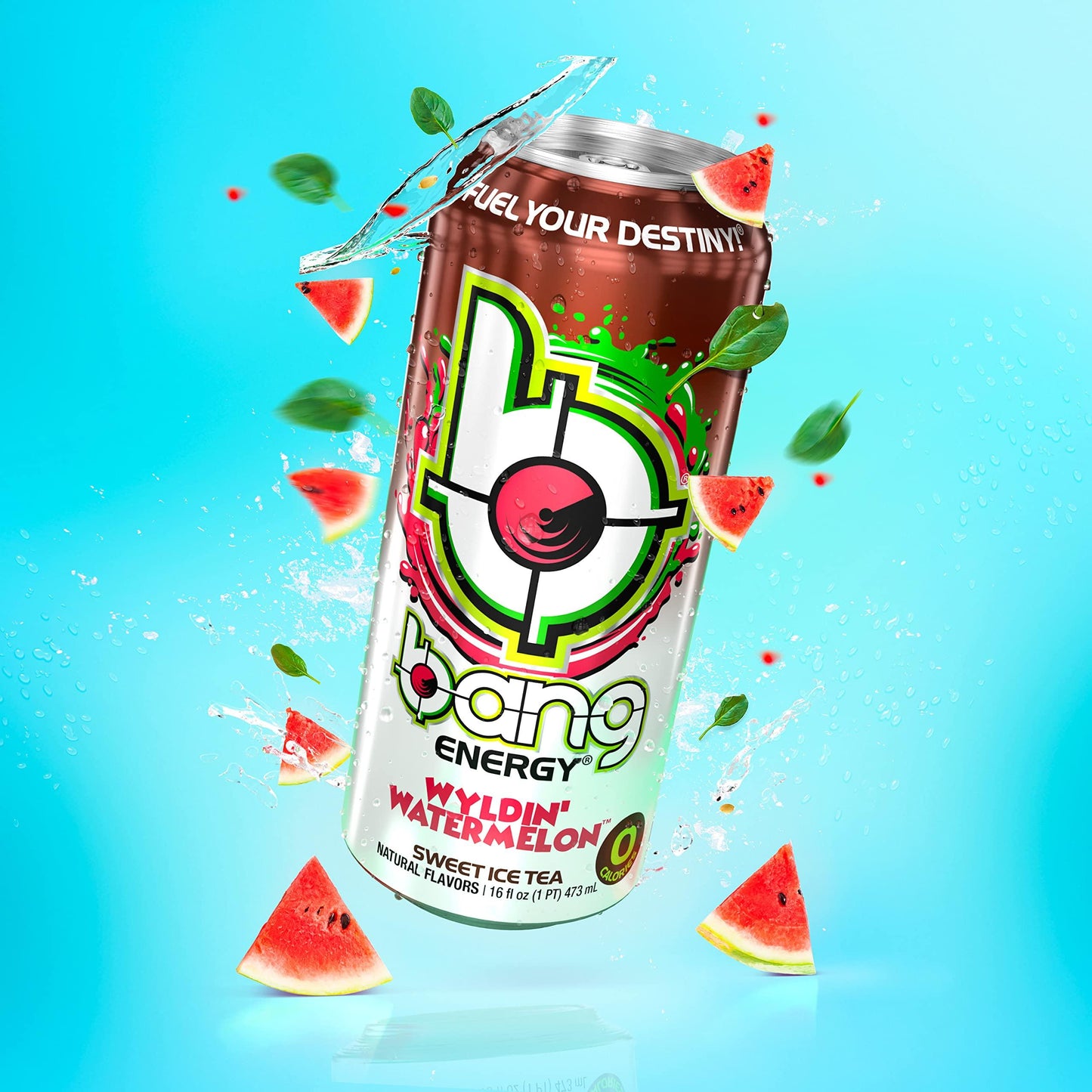 Bang Energy Wyldin’ Watermelon Sweet Tea - Sugar-Free 16oz Energy Drink (12-Pack)