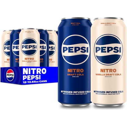 Nitro Pepsi Draft Cola Variety Pack - 12 Cans of Smooth, Creamy Refreshment