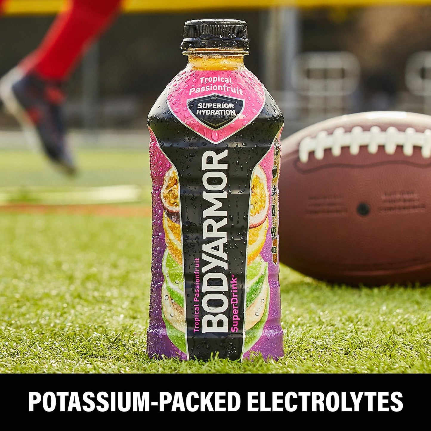 BODYARMOR Tropical Passionfruit Sports Drink, 28 Fl Oz (12-Pack) - Hydration with Natural Ingredients