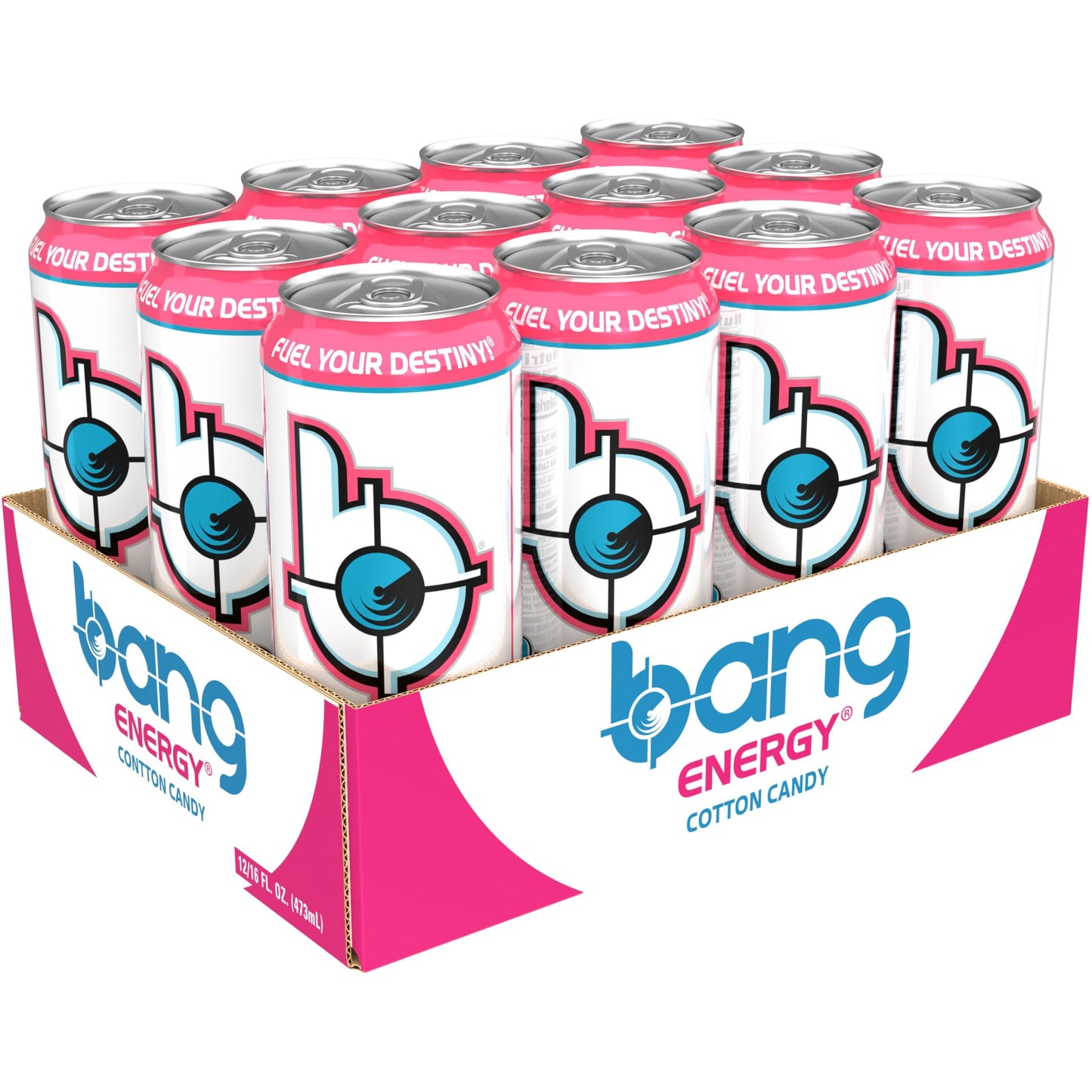 Bang Energy Cotton Candy - Sugar-Free, 16 oz Energy Drink (12-Pack)