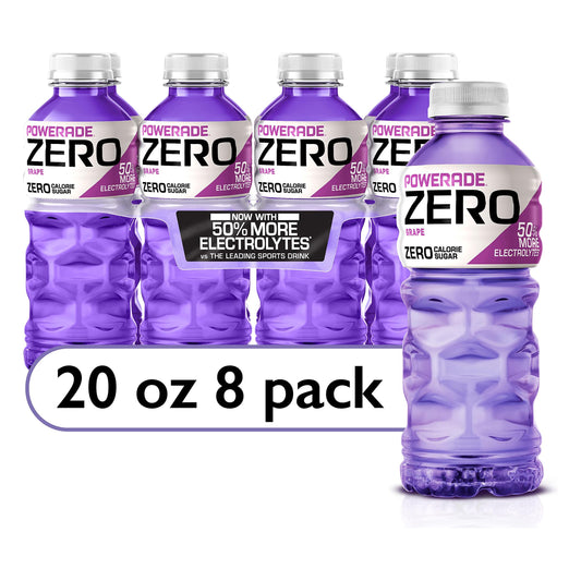 POWERADE ZERO Grape Flavor, 20 oz Bottles - 8 Pack - Powerade