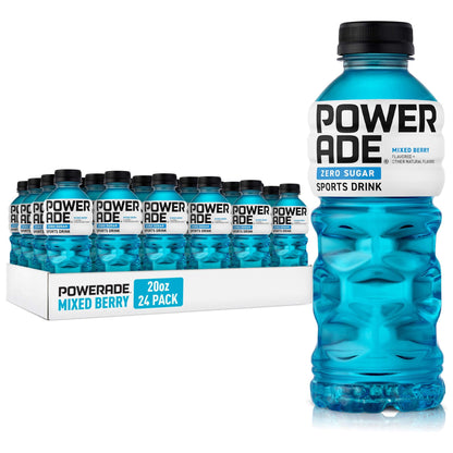 POWERADE ZERO Mixed Berry Electrolyte Drink, 20 fl oz, 24-Pack