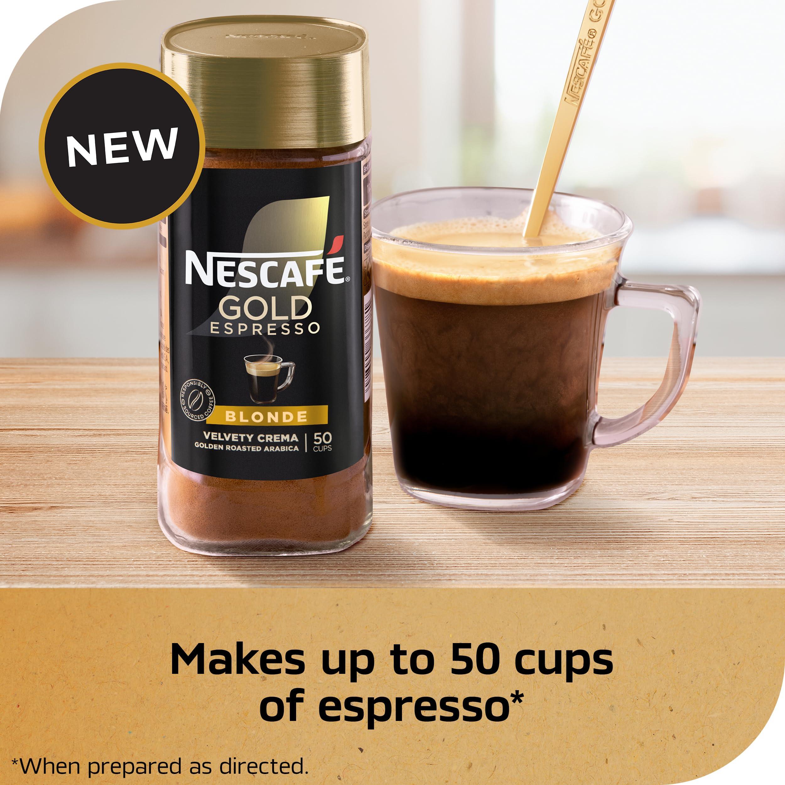 NESCAFÉ Gold Blonde Espresso Instant Coffee, 3.5 oz Jar - NESCAFÉ