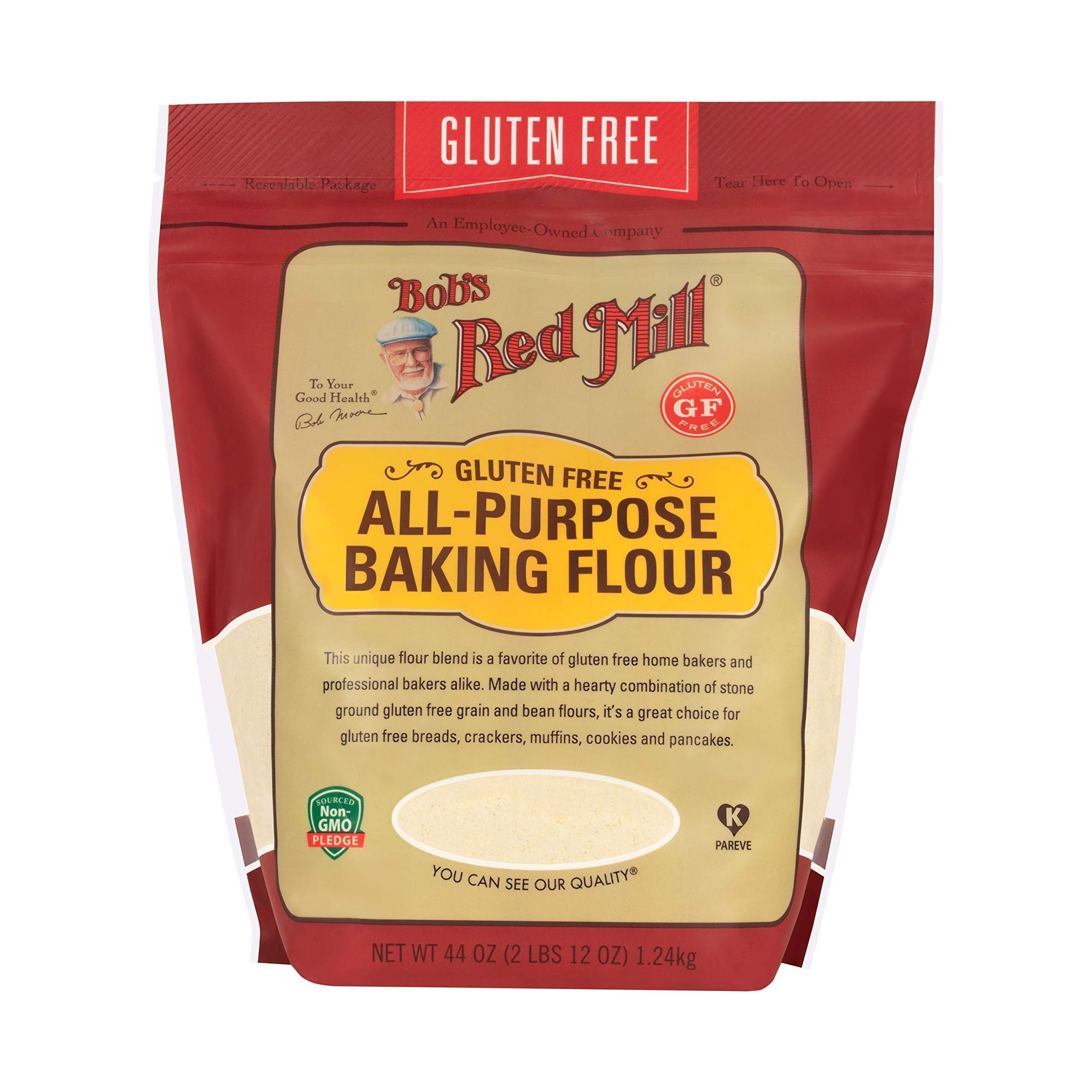 Bob's Red Mill Gluten Free All-Purpose Flour, 44 oz (4 Pack) - Non-GMO & Versatile Baking Blend - Bob's Red Mill