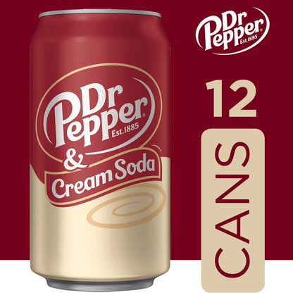 Dr Pepper Cream Soda Fusion, 12 fl oz, 12 Can Pack