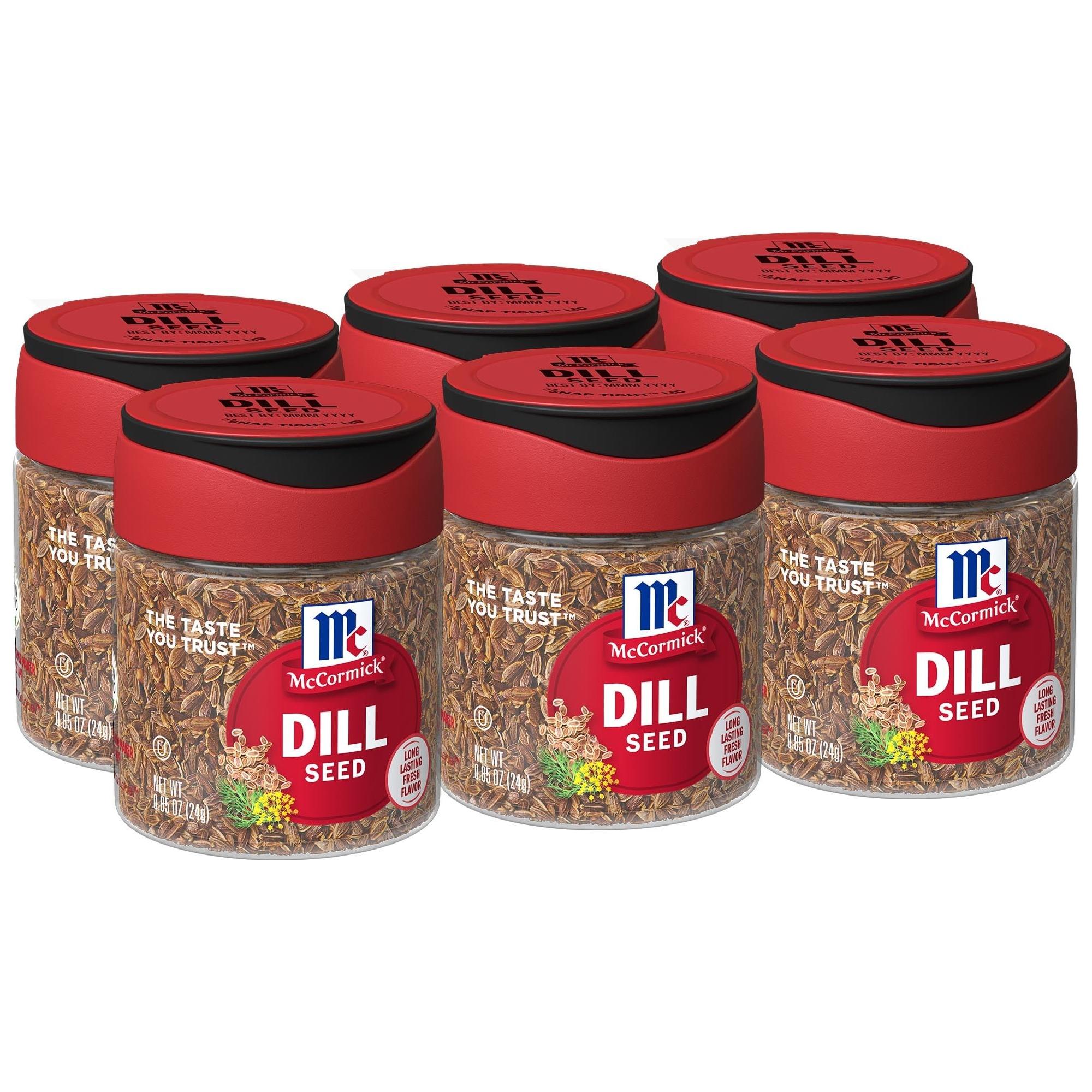 McCormick Hand-Selected Dill Seeds, 0.85 oz, 6 Pack - Aromatic Flavor for Pickles & Global Cuisine - McCormick