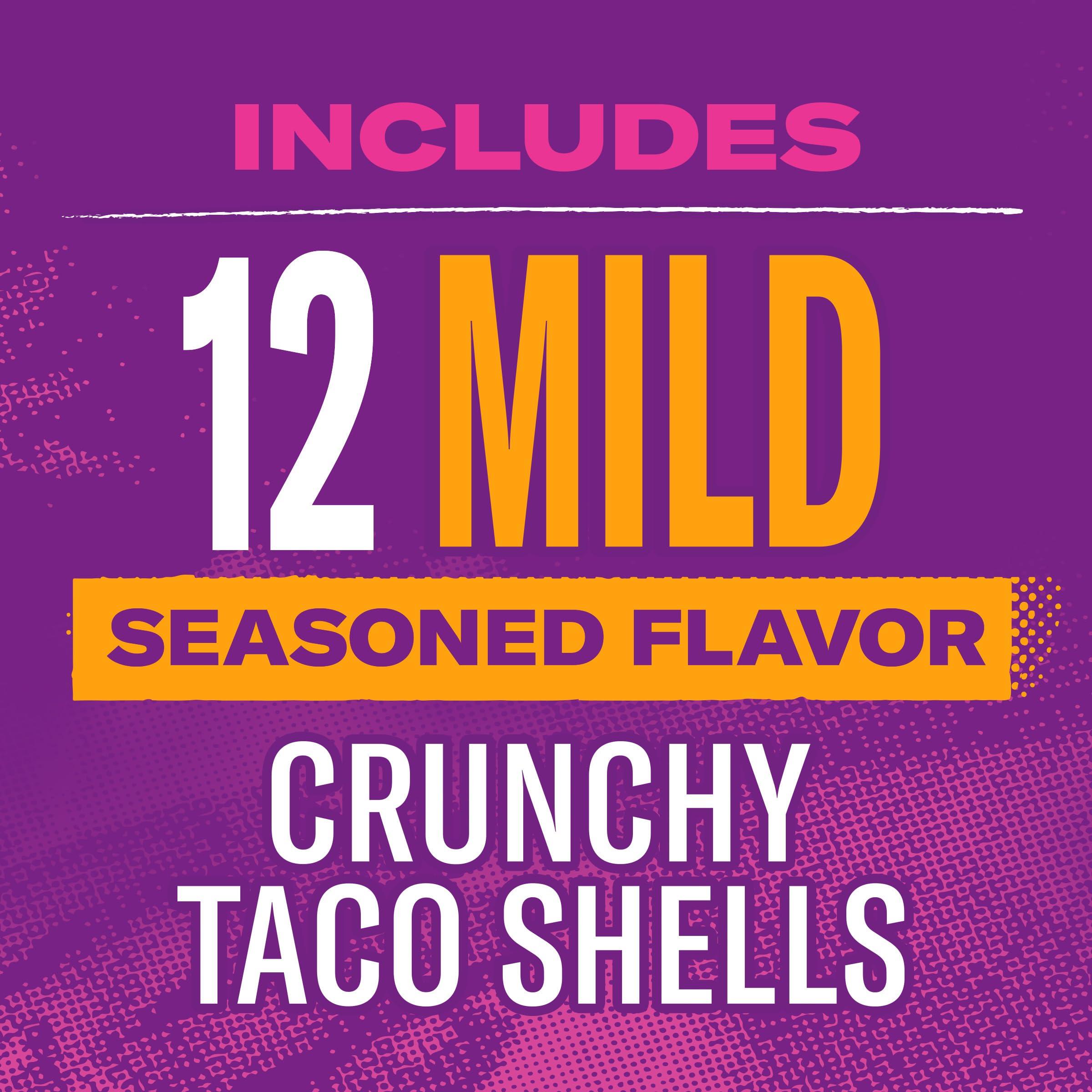 Taco Bell Crunchy Taco Shells with Mild Seasoned Flavor, 12 Count Box - Taco Bell