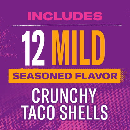 Taco Bell Crunchy Taco Shells with Mild Seasoned Flavor, 12 Count Box