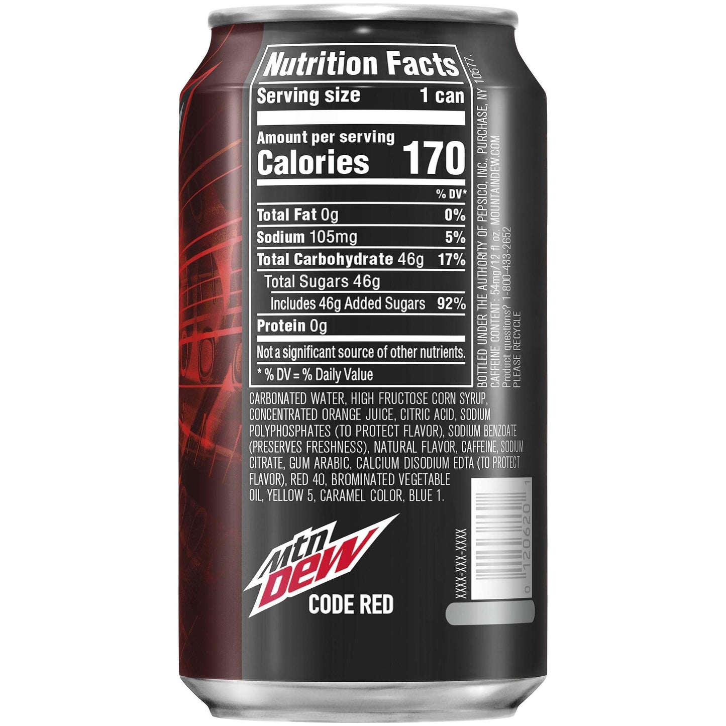 Mountain Dew Code Red Cherry Flavored Soda, 12 Oz Cans - 12 Pack