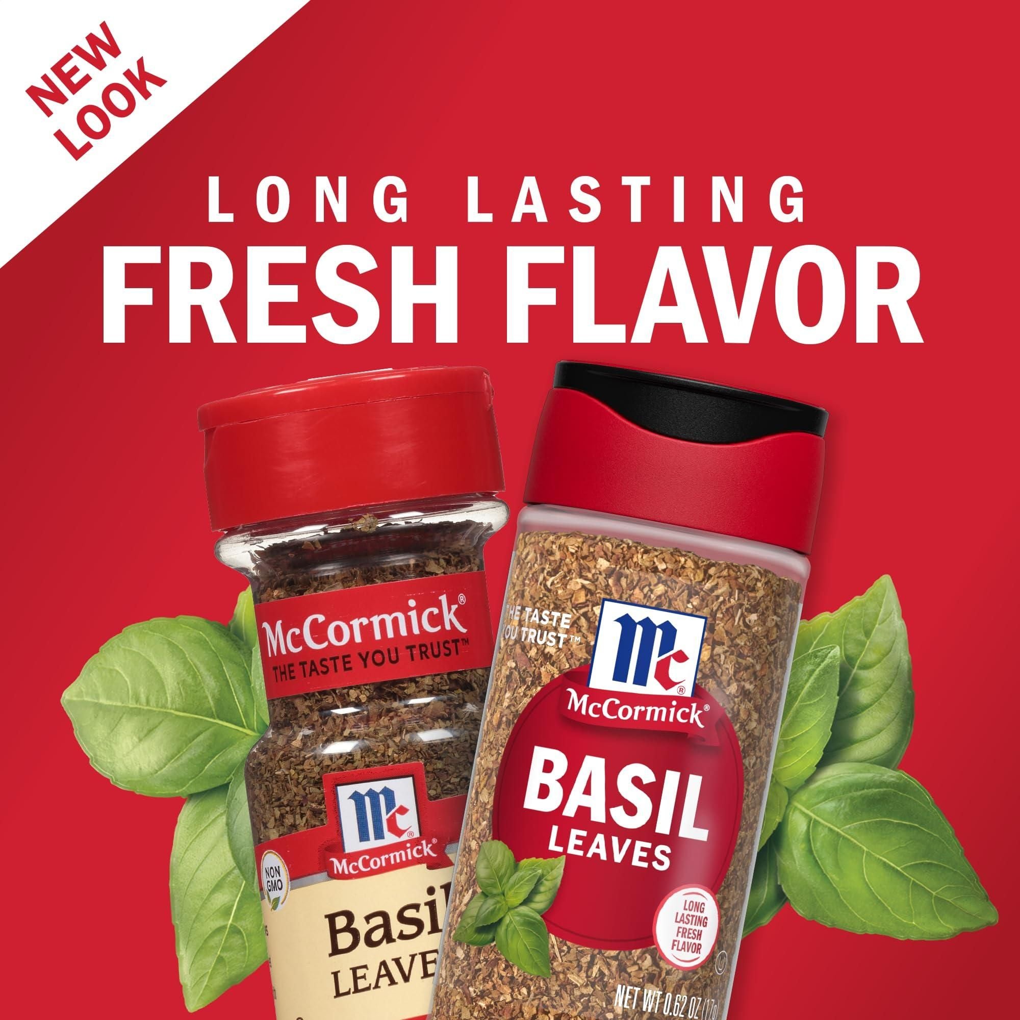 McCormick Dried Basil Leaves, 0.62 oz - Aromatic Herb for Italian Dishes & More - McCormick