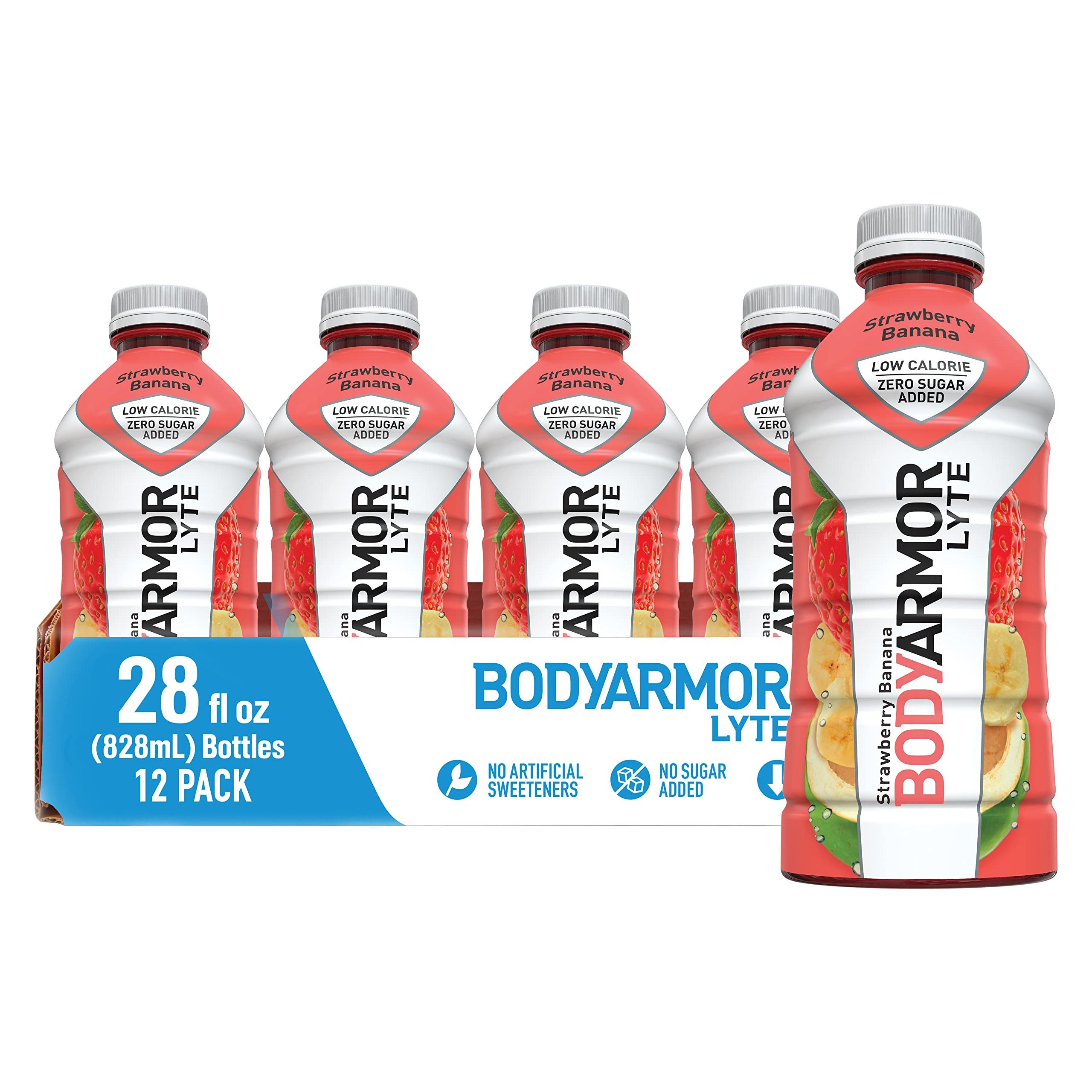 BODYARMOR LYTE Strawberry Banana Sports Drink, 28 Fl Oz (Pack of 12) - BODYARMOR