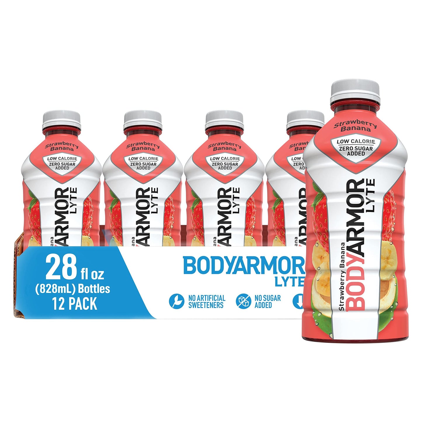 BODYARMOR LYTE Strawberry Banana Sports Drink, 28 Fl Oz (Pack of 12)