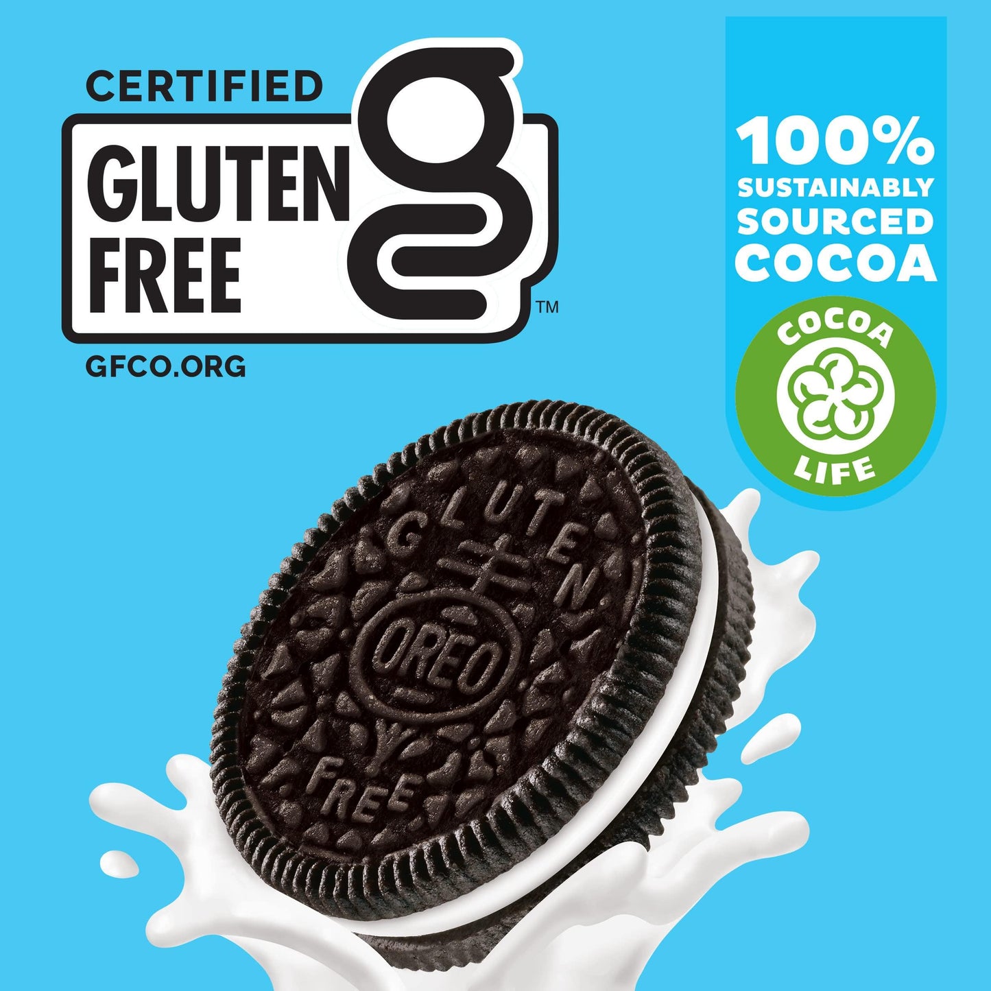 OREO Double Stuf Gluten Free Chocolate Cream Cookies, 12.47 oz Pack