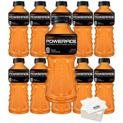 Powerade Orange Electrolyte Sports Drink, 20 oz, (Pack of 10)